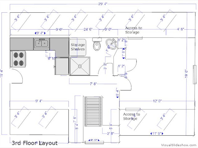 3RD Floor Layout Dimentions